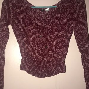 H&M cropped long sleeve shirt—Size 2/Small